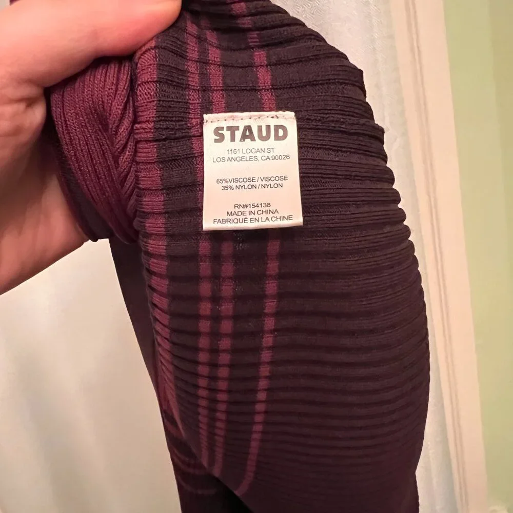STAUD Shoko Rib-knit Sweaterdress (Syrah Blend) - Picture 7 of 8